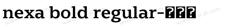 nexa bold regular字体转换